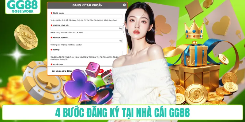4 bước đăng ký tại nhà cái GG88